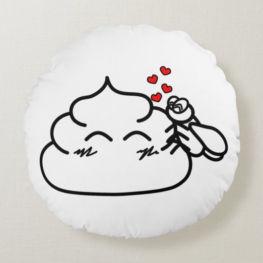 ウンチイン・ラブ – Brootsch the PooPoo ラウンドクッション (正面)