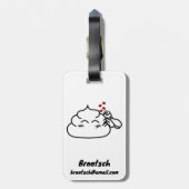 ウンチイン・ラブ – Brootsch the PooPoo ラゲッジタグ (裏面縦)