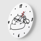 ウンチイン・ラブ – Brootsch the PooPoo ラージ壁時計 (傾斜)