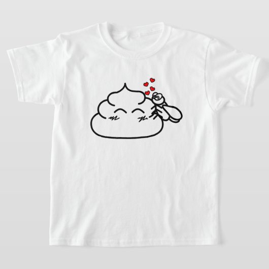 ウンチイン・ラブ – Brootsch the PooPoo Tシャツ (レイダウン)