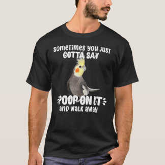 ウンチオンと歩くコッカティエルパロコッカティエルロ Tシャツ
