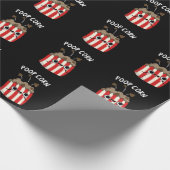 ウンチコーンおもしろいコーポップ・アートのンプンダークBG ラッピングペーパー (角)