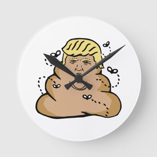 ウンチドナルドトランプ ラウンド壁時計 (正面)