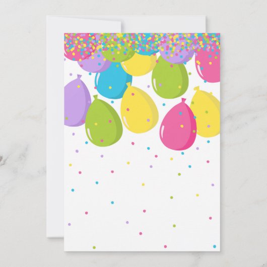 ウンチパーソナライズされた絵文字をテーマにした誕生日パーティー 招待状 (裏面)