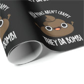 ウンチプンツダボムおもしろいプンプンダークBG ラッピングペーパー (ロールコーナー)