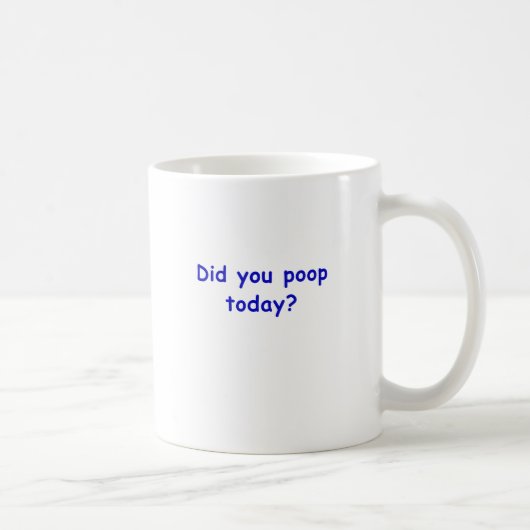 ウンチ今日しました コーヒーマグカップ (右)