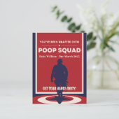 ウンチ分隊に徴兵された – ベビーの公開 ポストカード (スタンド正面)