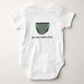 ウンチ分隊に徴兵された – 妊娠 ベビーボディスーツ (裏面)