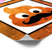 ウンチ多くの顔ヴィンテージ古い紙 ポスター (角)