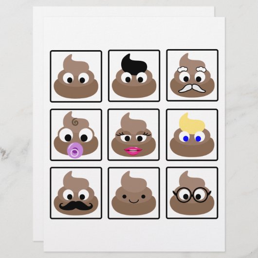 ウンチ多くの顔 (正面/裏面)