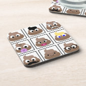 ウンチ多くの顔 コースター (左側)