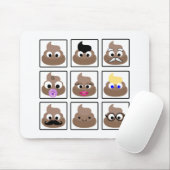 ウンチ多くの顔 マウスパッド (マウス)