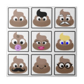 ウンチ多数顔 タイル (正面)