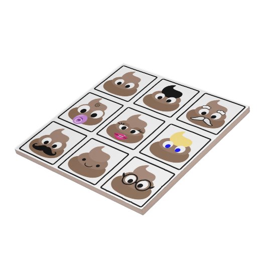 ウンチ多数顔 タイル (側面)