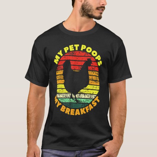 ウンチ朝食エッグズチキン Tシャツ (正面)