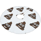 ウンチ絵文字おもしろいクリスマスクリスマスツリースカート ブラッシュドポリエステルツリースカート (アングル)