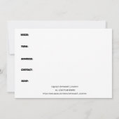 ウンチ絵文字かわいいおもしろい誕生日パーティーの子供 招待状 (裏面)