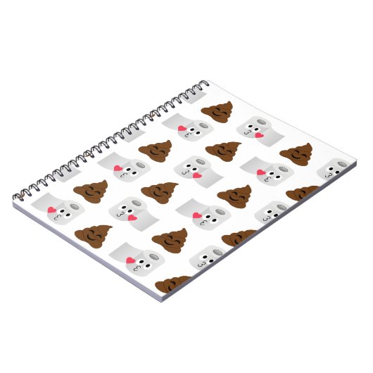 ウンチ絵文字とトイレティッシュペーパー ノートブック (左側)