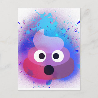 ウンチ絵文字スプレー絵を描アート ポストカード