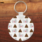 ウンチ絵文字トイレティッシュペーパー キーホルダー (正面)