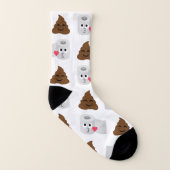 ウンチ絵文字トイレティッシュペーパー ソックス (左内側)