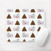 ウンチ絵文字トイレティッシュペーパー マウスパッド (マウス)