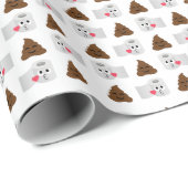 ウンチ絵文字トイレティッシュペーパー ラッピングペーパー (ロールコーナー)