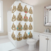 ウンチ絵文字バスルームのシャワーカーテン シャワーカーテン (インサイチュ)
