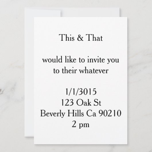 ウンチ絵文字パーティの招待状 招待状 (裏面)