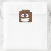 ウンチ絵文字 スクエアシール (バッグ)