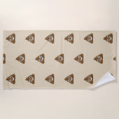 ウンチ絵文字 ビーチタオル (正面)