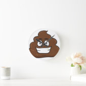 ウンチ絵文字 ラウンド壁時計 (ホーム)