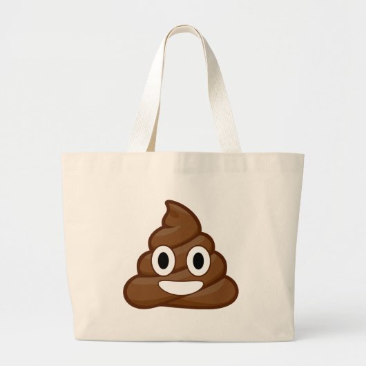 ウンチ絵文字 ラージトートバッグ (正面)