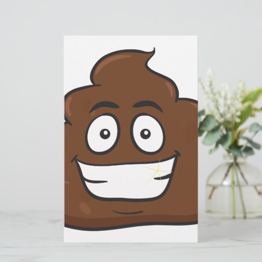 ウンチ絵文字 便箋 (スタンド正面)