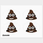 ウンチ絵文字 楕円形シール (シート)