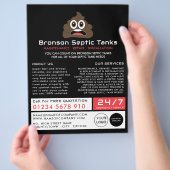 ウンチ絵文字、浄化会社、浄化技術者広告 チラシ (手)