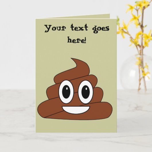 ウンチ カード (黄色い花)