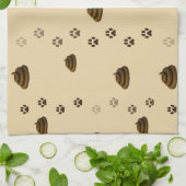 ウンチ&ポープリントキュートめちゃくちゃなペット動物愛好家 キッチンタオル (折り畳み)