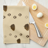 ウンチ&ポープリントキュートめちゃくちゃなペット動物愛好家 キッチンタオル (四つ折り)