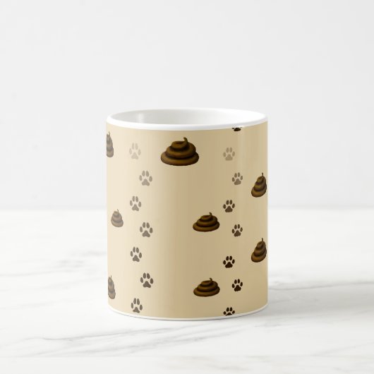 ウンチ&ポープリントキュートめちゃくちゃなペット動物愛好家 コーヒーマグカップ (中央)