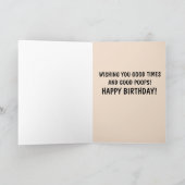 ウンチ、私は再びおもしろい誕生日グリーティングカード サンキューカード (内部)