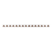 ウンチEmojiのまばたき サテンリボン (正面)