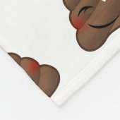 ウンチEmojiのまばたき フリースブランケット (角)