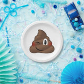 ウンチEmojiのまばたき ペーパープレート (パーティー)