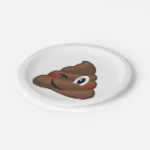 ウンチEmojiのまばたき ペーパープレート (アングル)