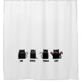 ウンデウトリス猫パおもしろいンピンクの爪ヒゲ シャワーカーテン (正面)