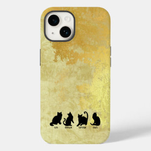ウンデウトリス猫フェイク金ゴールドリーフ動揺してかわいいC Case-Mate iPhone 14ケース