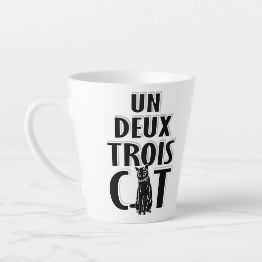 ウンデウトリス猫フランスの猫 カフェラテマグ (左)