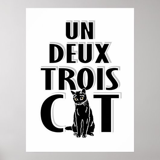 ウンデウトリス猫フランスの猫 ポスター (正面)