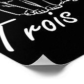 ウンドゥトロワキャッおもしろいトフランスの ポスター (角)